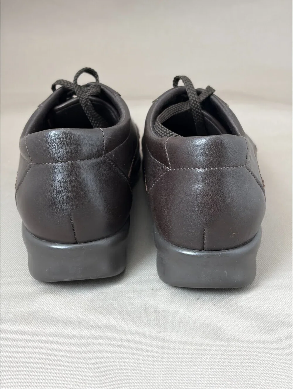 SAS Free Time Womens 6.5 M Brown Leather Comfort Walking Shoes Made in USA